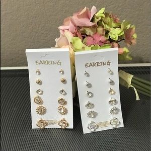 ⚡️5/$15 NEW! Set of 6 Earrings in Gold or Silver